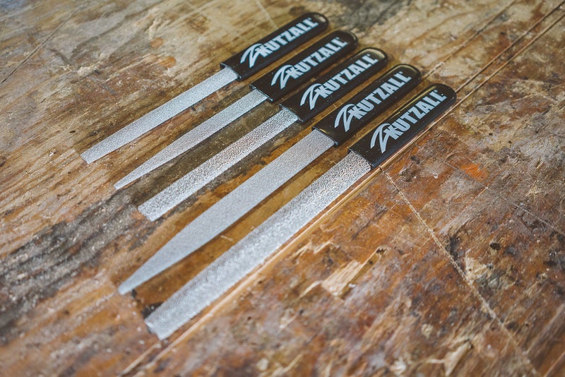 Kutzall Original 6" Flat Hand Rasp - Coarse, Wood Rasp/File Used for Woodworking & Shaping, W/Ergonomic Soft Grip Handle, Abrasive Tungsten Carbide Coating - 11" (279.4mm) Overall Length - FT6330 - Image 3